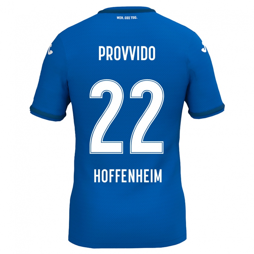 Kandiny Gyermek Luca Provvido #22 Királykék Hazai Jersey 2024/25 Mez Póló Ing