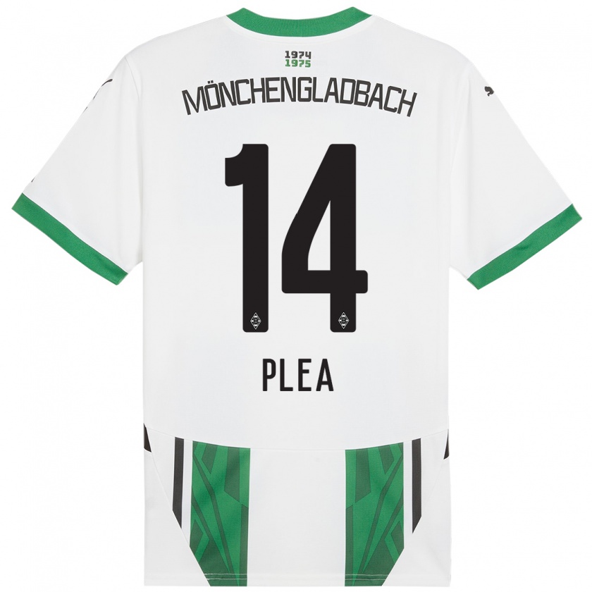 Kandiny Gyermek Alassane Plea #14 Fehér Zöld Hazai Jersey 2024/25 Mez Póló Ing