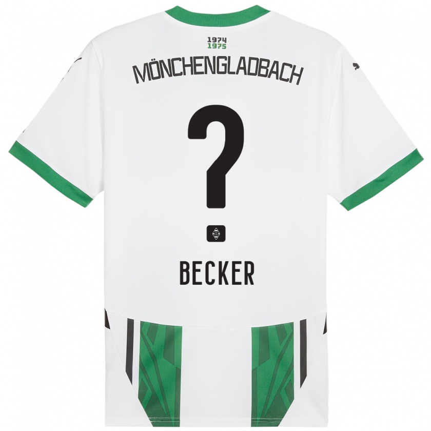 Kandiny Gyermek Benjamin Becker #0 Fehér Zöld Hazai Jersey 2024/25 Mez Póló Ing