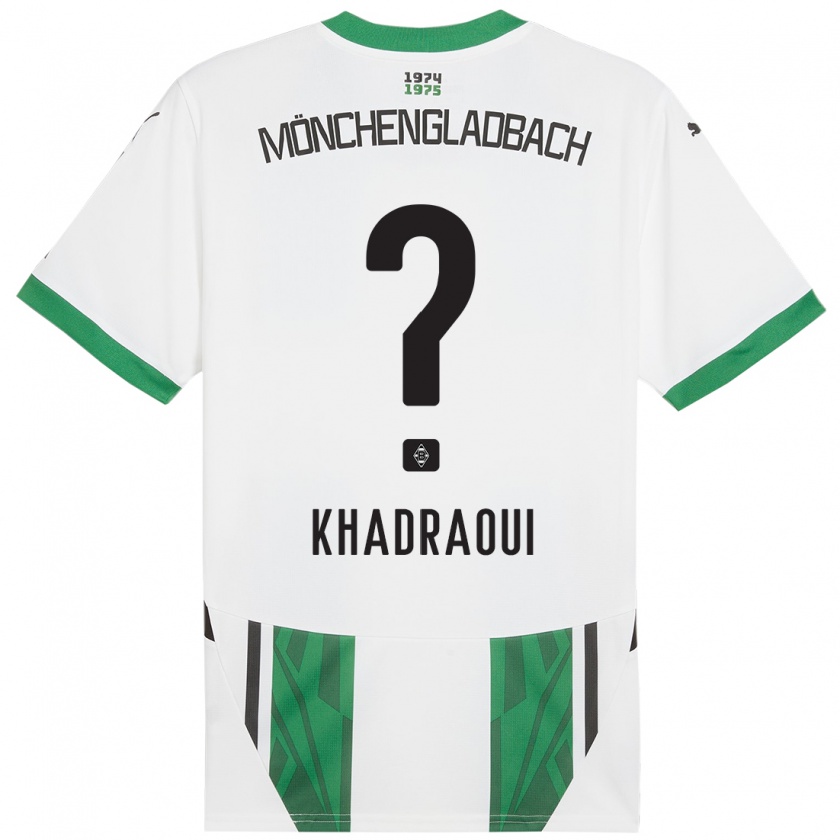 Kandiny Gyermek Elias Khadraoui #0 Fehér Zöld Hazai Jersey 2024/25 Mez Póló Ing