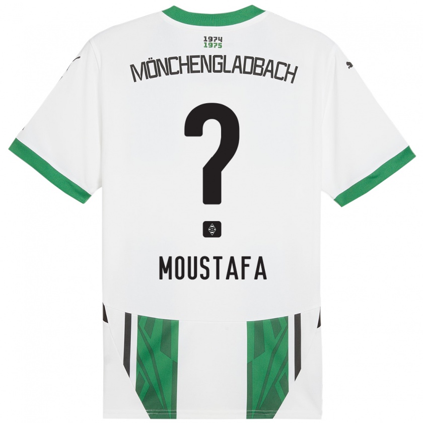 Kandiny Gyermek Seif Moustafa #0 Fehér Zöld Hazai Jersey 2024/25 Mez Póló Ing