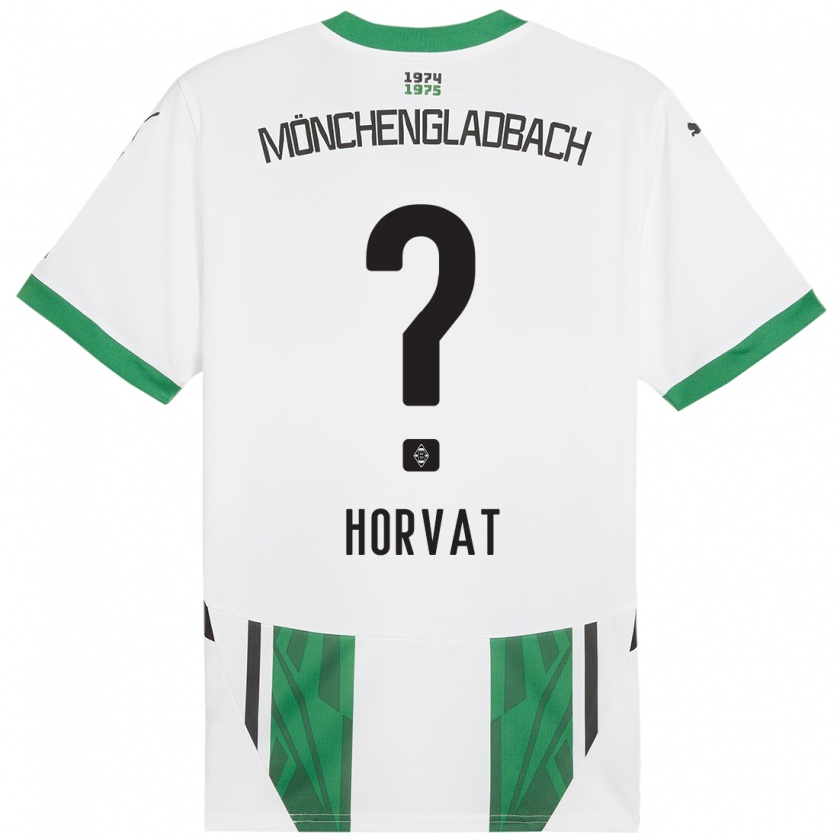 Kandiny Gyermek Niko Horvat #0 Fehér Zöld Hazai Jersey 2024/25 Mez Póló Ing