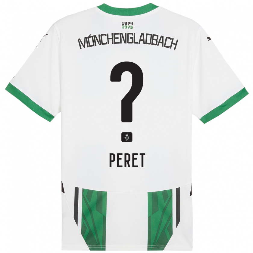 Kandiny Gyermek Jakub Peret #0 Fehér Zöld Hazai Jersey 2024/25 Mez Póló Ing