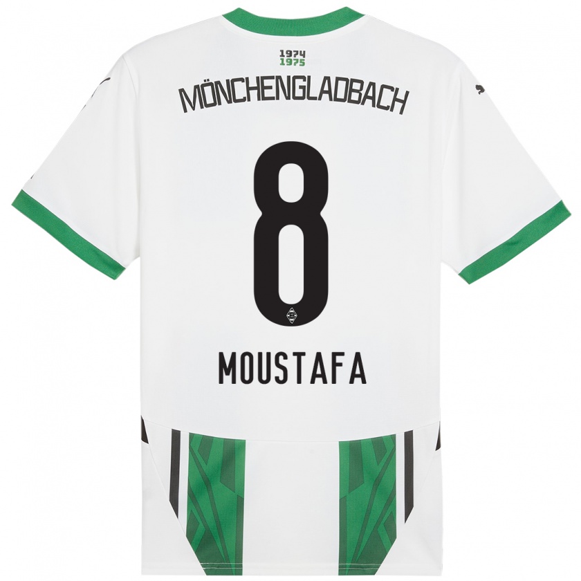 Kandiny Gyermek Moustafa Moustafa #8 Fehér Zöld Hazai Jersey 2024/25 Mez Póló Ing