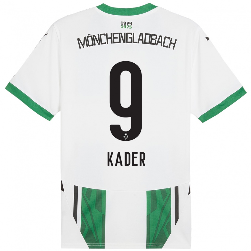 Kandiny Gyermek Cagatay Kader #9 Fehér Zöld Hazai Jersey 2024/25 Mez Póló Ing