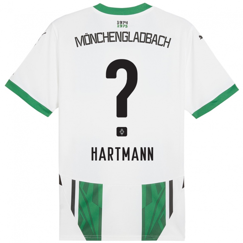 Kandiny Gyermek Miguel Hartmann #0 Fehér Zöld Hazai Jersey 2024/25 Mez Póló Ing