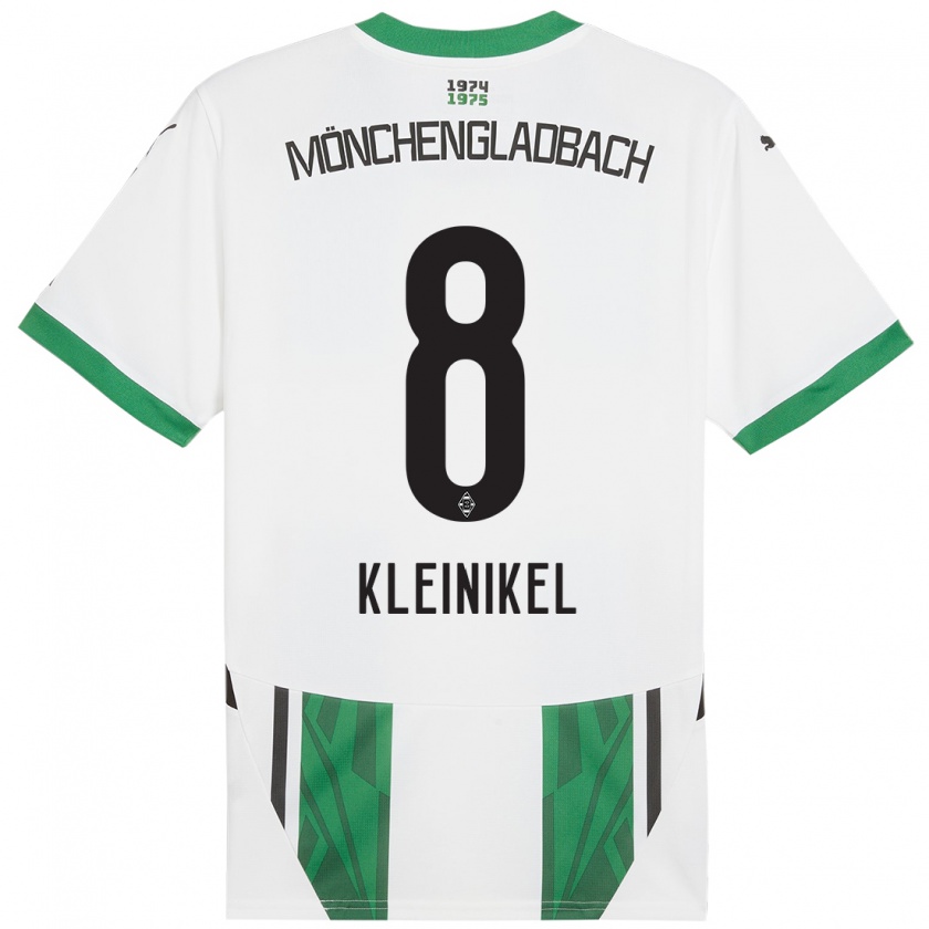 Kandiny Gyermek Nadja Kleinikel #8 Fehér Zöld Hazai Jersey 2024/25 Mez Póló Ing