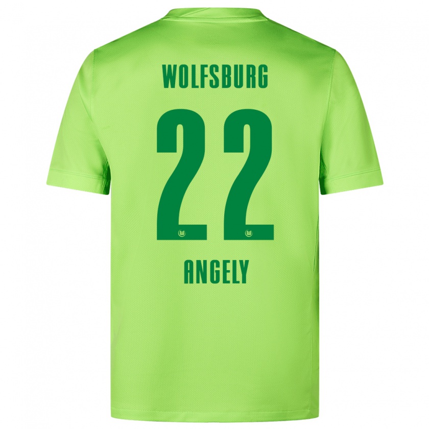 Kandiny Gyermek Mathys Angély #22 Fluoreszkáló Zöld Hazai Jersey 2024/25 Mez Póló Ing