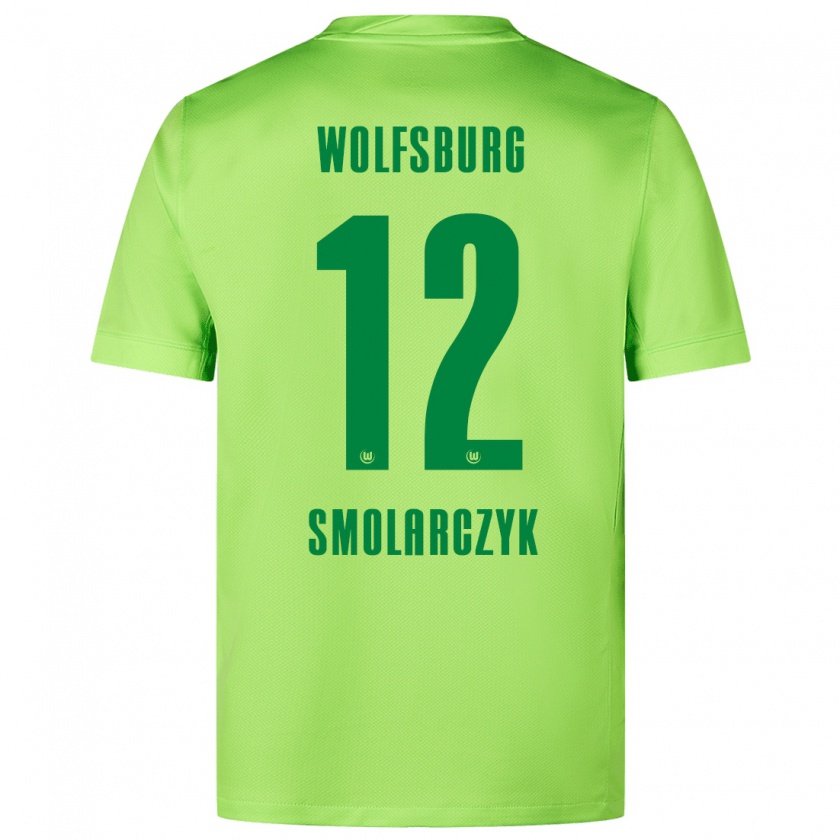 Kandiny Gyermek Nelly Smolarczyk #12 Fluoreszkáló Zöld Hazai Jersey 2024/25 Mez Póló Ing