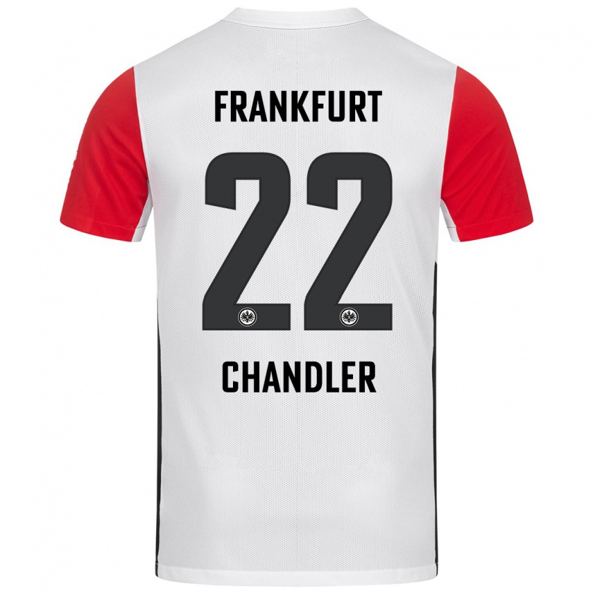 Kandiny Gyermek Timothy Chandler #22 Fehér Piros Hazai Jersey 2024/25 Mez Póló Ing