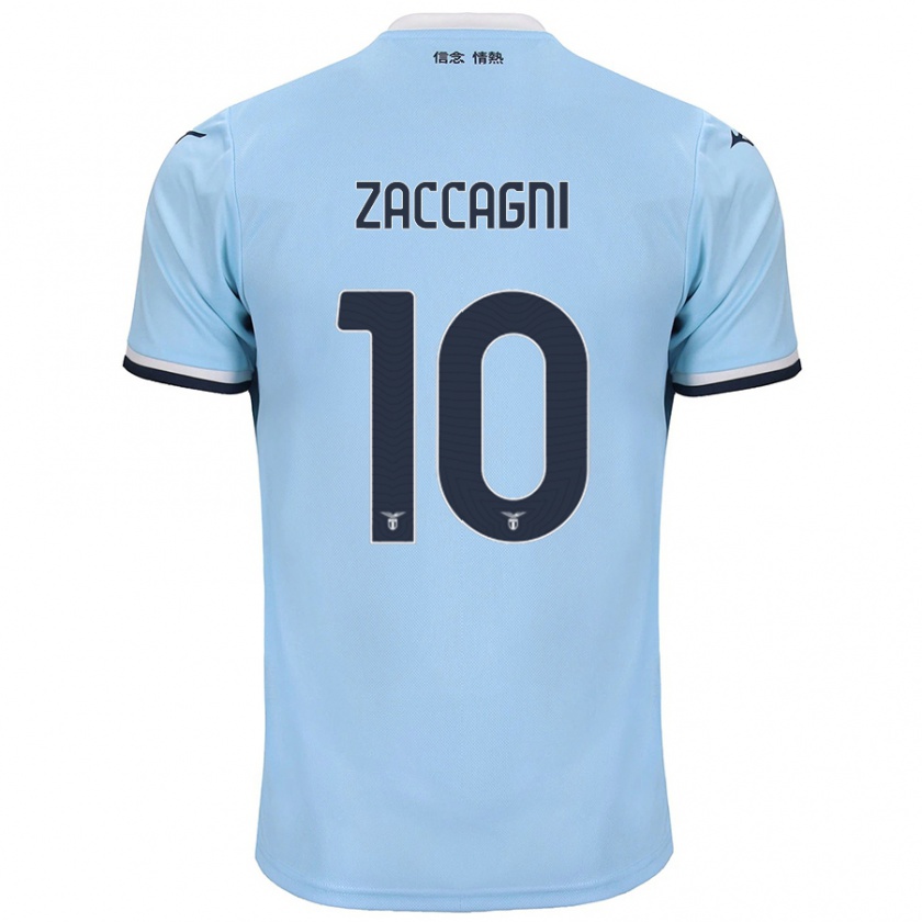 Kandiny Gyermek Mattia Zaccagni #10 Kék Hazai Jersey 2024/25 Mez Póló Ing