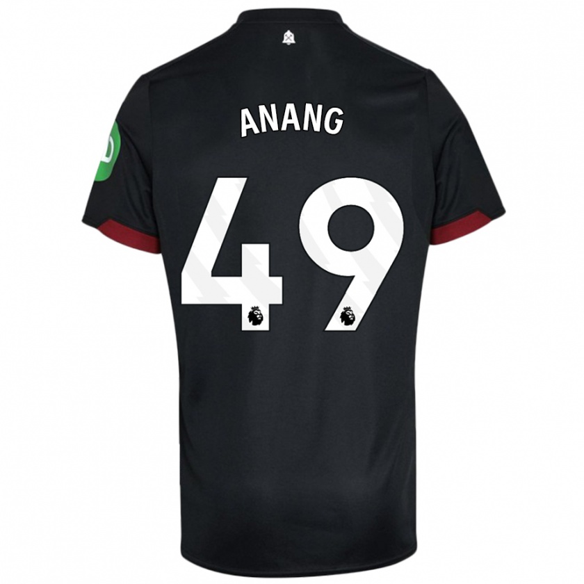 Kandiny Gyermek Joseph Anang #49 Fekete Fehér Idegenbeli Jersey 2024/25 Mez Póló Ing