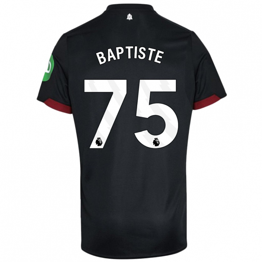 Kandiny Gyermek Jamal Baptiste #75 Fekete Fehér Idegenbeli Jersey 2024/25 Mez Póló Ing