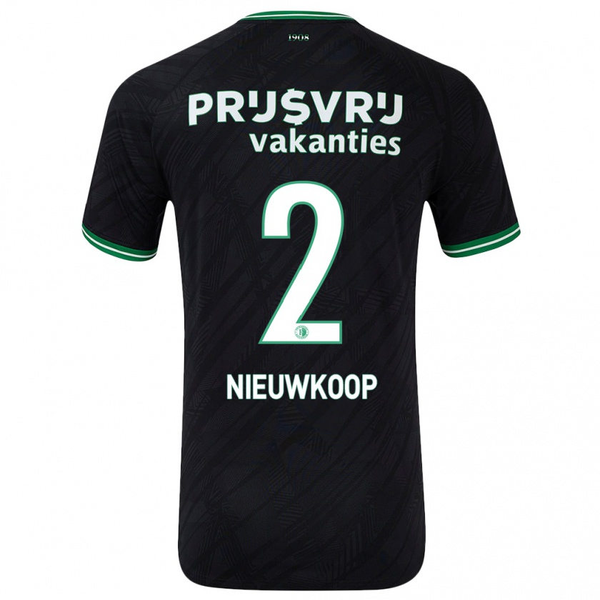 Kandiny Gyermek Bart Nieuwkoop #2 Fekete Zöld Idegenbeli Jersey 2024/25 Mez Póló Ing