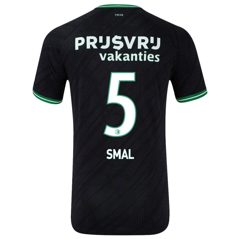 Kandiny Gyermek Gijs Smal #5 Fekete Zöld Idegenbeli Jersey 2024/25 Mez Póló Ing