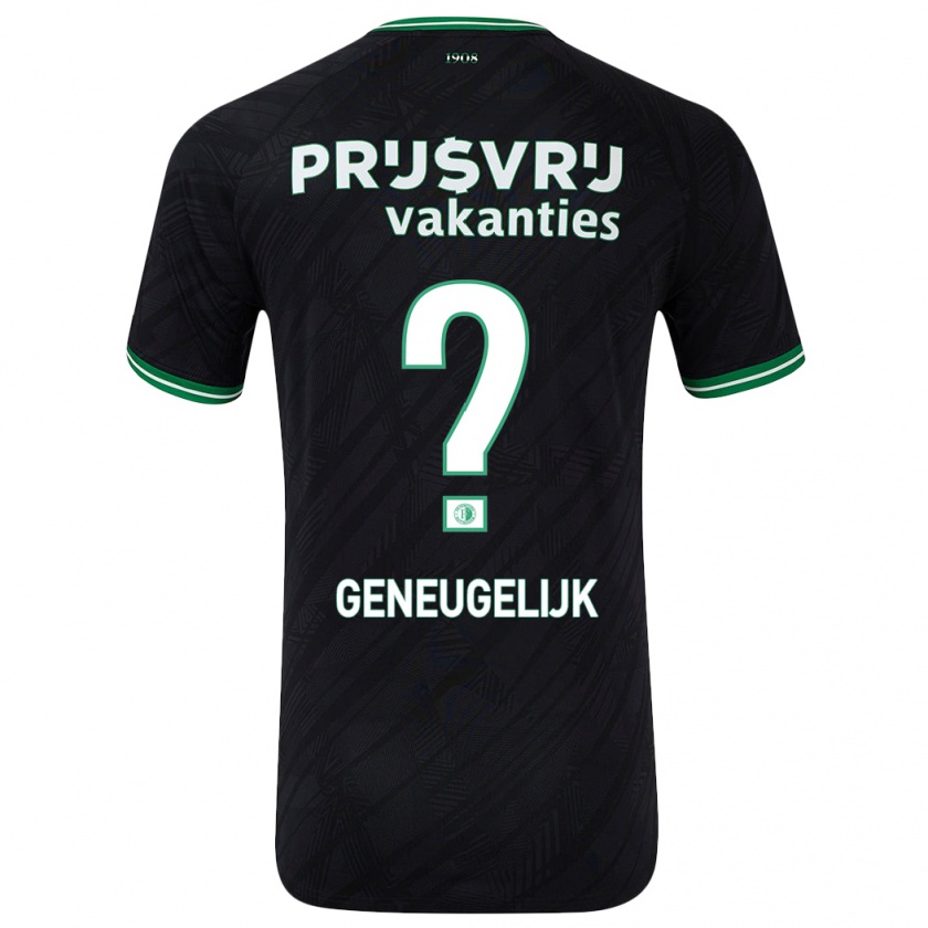 Kandiny Gyermek Ivar Geneugelijk #0 Fekete Zöld Idegenbeli Jersey 2024/25 Mez Póló Ing