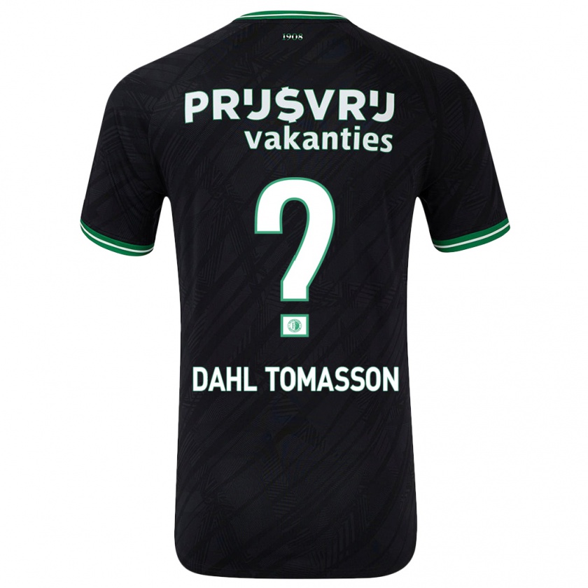 Kandiny Gyermek Luca Dahl Tomasson #0 Fekete Zöld Idegenbeli Jersey 2024/25 Mez Póló Ing