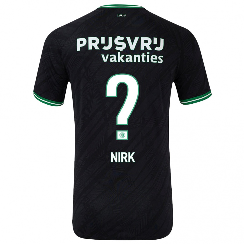 Kandiny Gyermek Jeremiah Nirk #0 Fekete Zöld Idegenbeli Jersey 2024/25 Mez Póló Ing