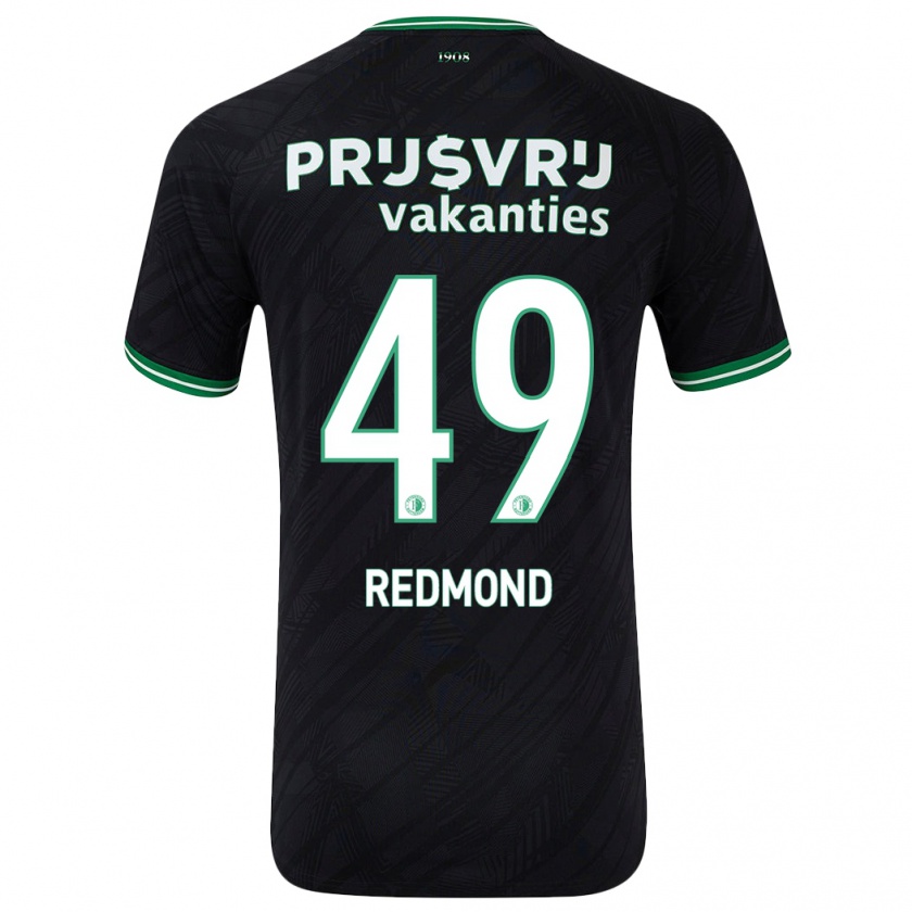 Kandiny Gyermek Zepiqueno Redmond #49 Fekete Zöld Idegenbeli Jersey 2024/25 Mez Póló Ing