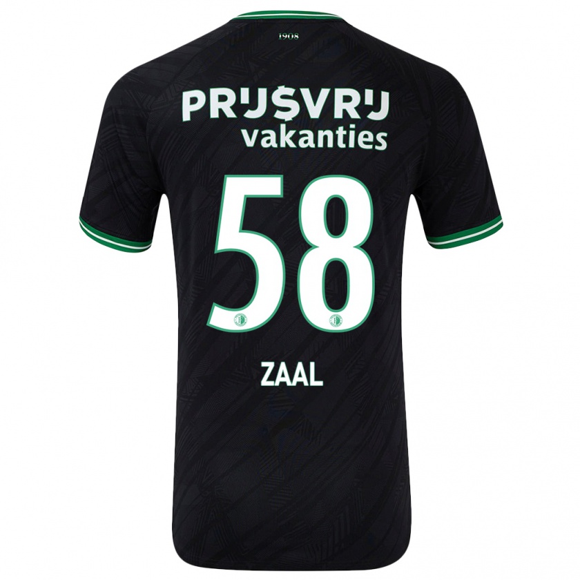 Kandiny Gyermek Timo Zaal #58 Fekete Zöld Idegenbeli Jersey 2024/25 Mez Póló Ing