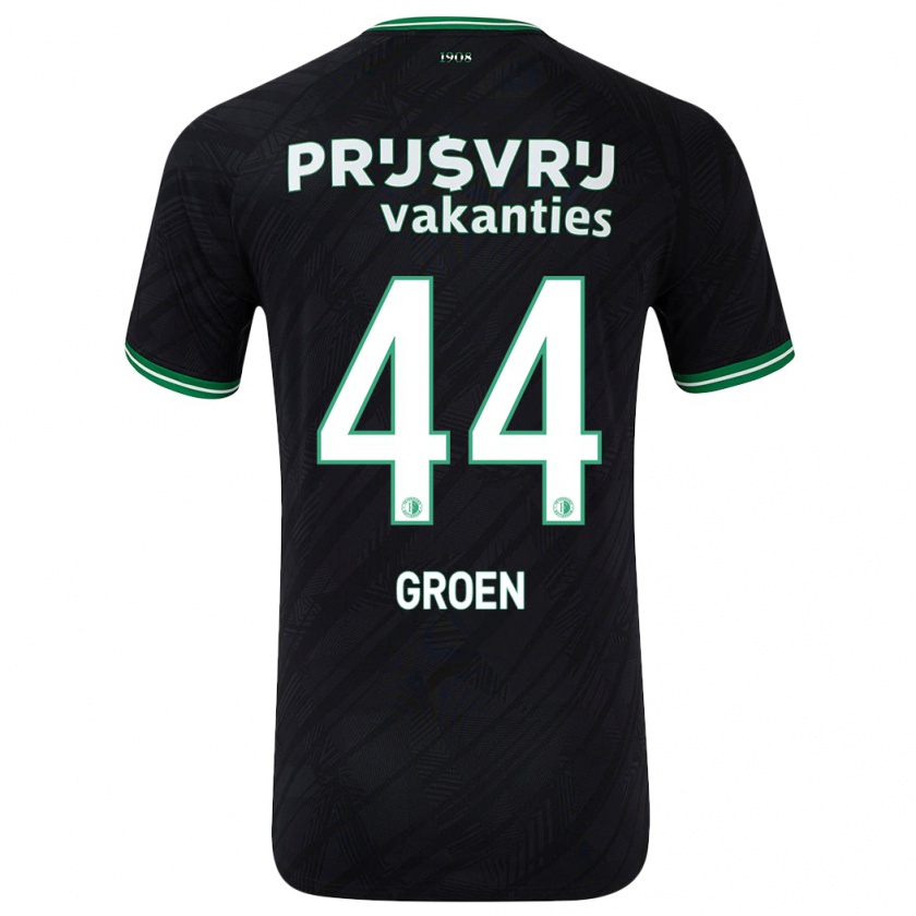 Kandiny Gyermek Nesto Groen #44 Fekete Zöld Idegenbeli Jersey 2024/25 Mez Póló Ing