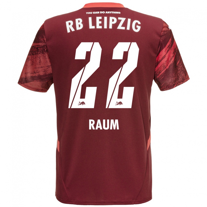 Kandiny Gyermek David Raum #22 Burgundia Idegenbeli Jersey 2024/25 Mez Póló Ing