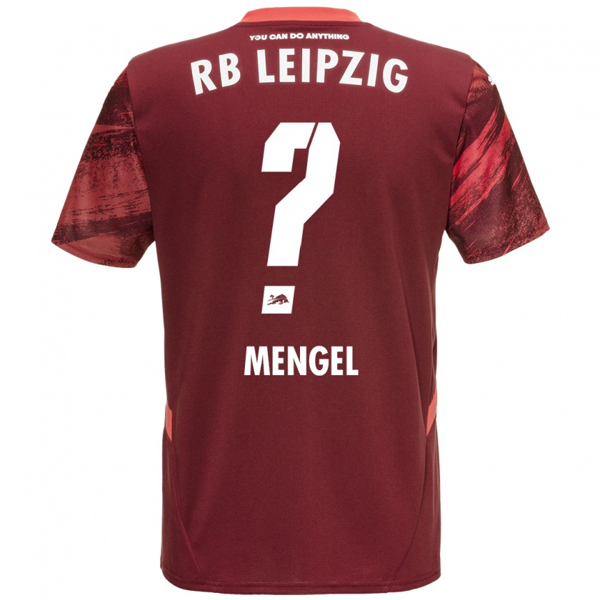 Kandiny Gyermek Luca Mengel #0 Burgundia Idegenbeli Jersey 2024/25 Mez Póló Ing