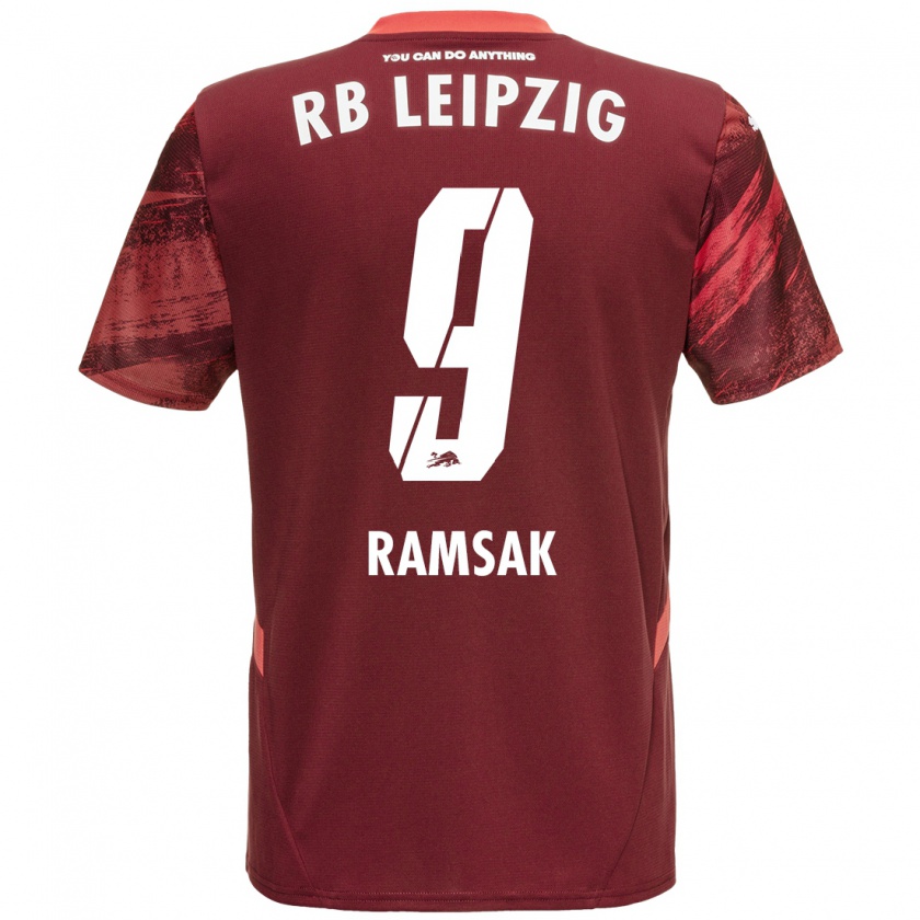 Kandiny Gyermek Robert Ramsak #9 Burgundia Idegenbeli Jersey 2024/25 Mez Póló Ing