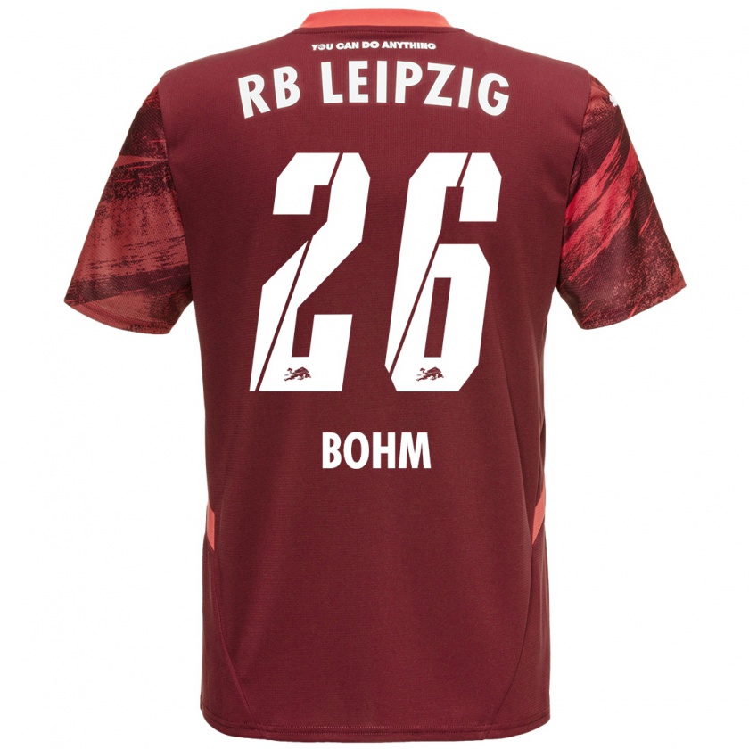 Kandiny Gyermek Pepe Böhm #26 Burgundia Idegenbeli Jersey 2024/25 Mez Póló Ing