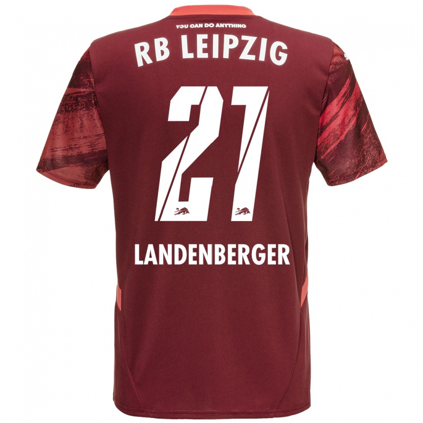 Kandiny Gyermek Julia Landenberger #21 Burgundia Idegenbeli Jersey 2024/25 Mez Póló Ing