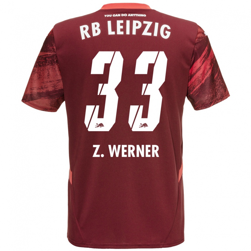 Kandiny Gyermek Zoé Werner #33 Burgundia Idegenbeli Jersey 2024/25 Mez Póló Ing