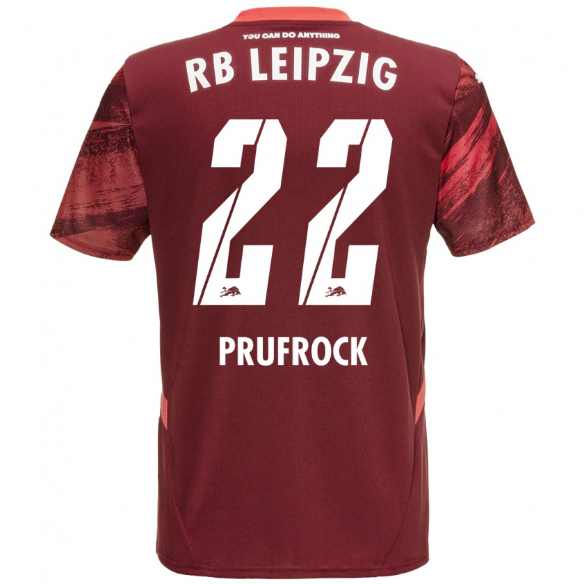 Kandiny Gyermek Silas Prüfrock #22 Burgundia Idegenbeli Jersey 2024/25 Mez Póló Ing