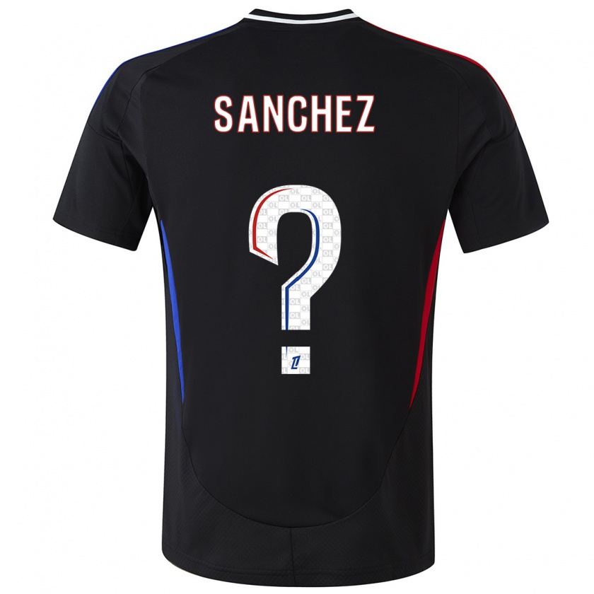 Kandiny Gyermek Florent Sanchez #0 Fekete Idegenbeli Jersey 2024/25 Mez Póló Ing