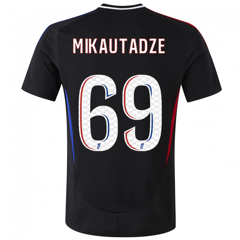 Kandiny Gyermek Georges Mikautadze #69 Fekete Idegenbeli Jersey 2024/25 Mez Póló Ing