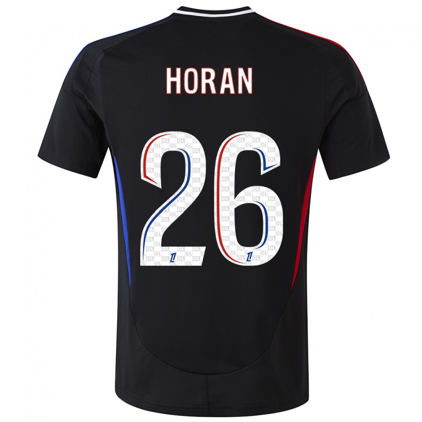 Kandiny Gyermek Lindsey Horan #26 Fekete Idegenbeli Jersey 2024/25 Mez Póló Ing