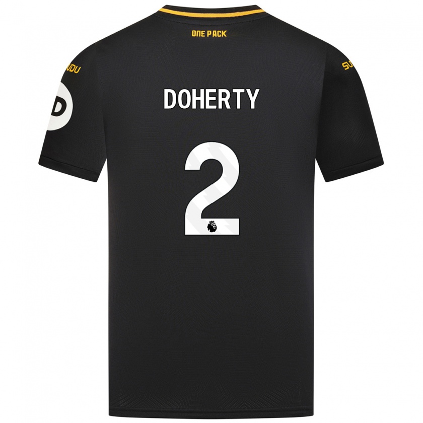 Kandiny Gyermek Matt Doherty #2 Fekete Idegenbeli Jersey 2024/25 Mez Póló Ing