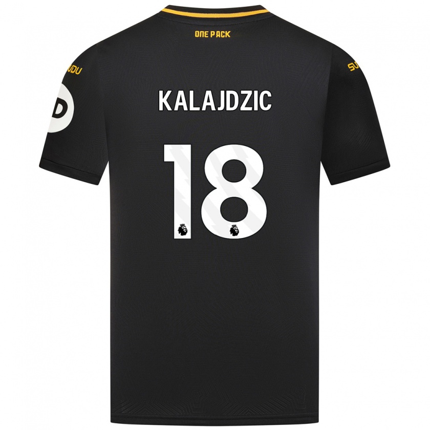 Kandiny Gyermek Sasa Kalajdzic #18 Fekete Idegenbeli Jersey 2024/25 Mez Póló Ing