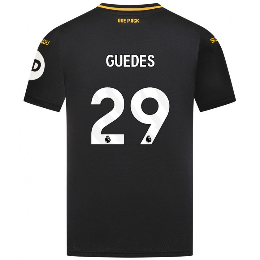 Kandiny Gyermek Gonçalo Guedes #29 Fekete Idegenbeli Jersey 2024/25 Mez Póló Ing