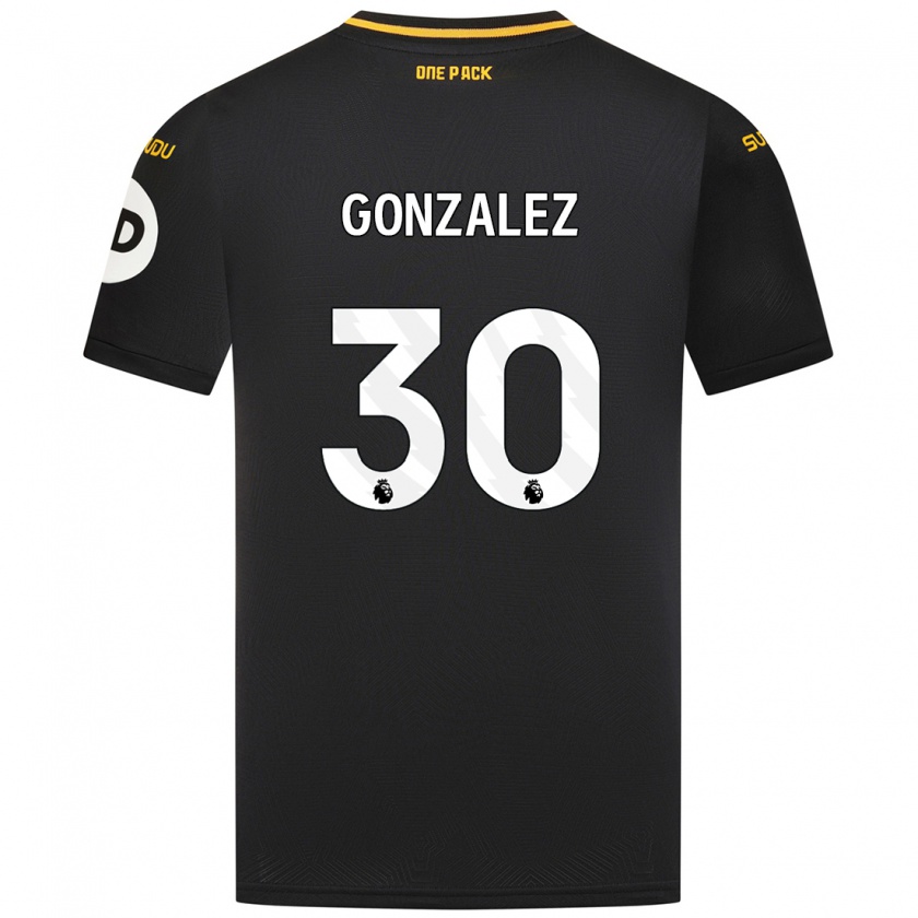 Kandiny Gyermek Enso González #30 Fekete Idegenbeli Jersey 2024/25 Mez Póló Ing