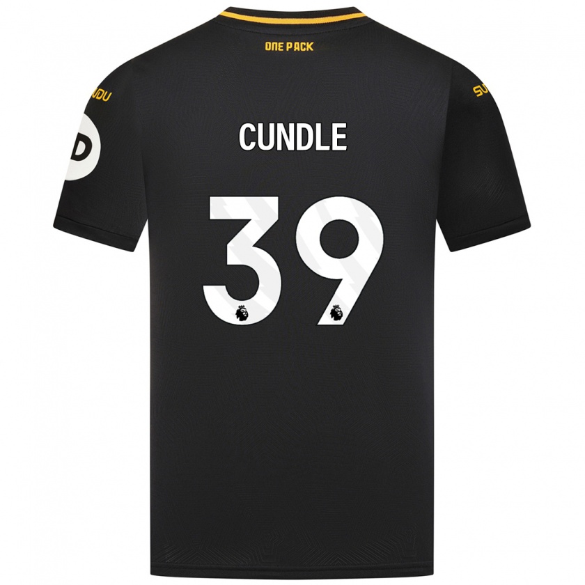 Kandiny Gyermek Luke Cundle #39 Fekete Idegenbeli Jersey 2024/25 Mez Póló Ing