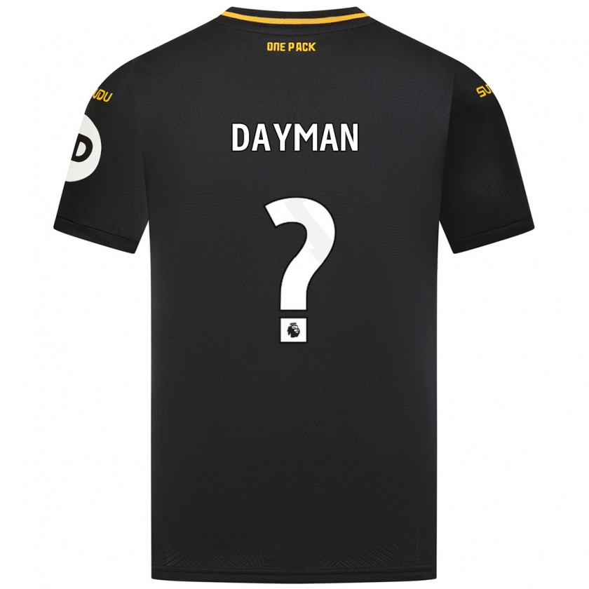 Kandiny Gyermek Myles Dayman #0 Fekete Idegenbeli Jersey 2024/25 Mez Póló Ing