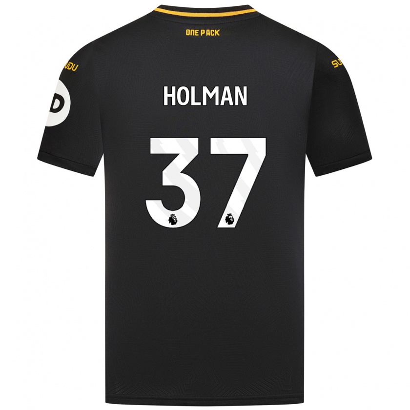 Kandiny Gyermek Fletcher Holman #37 Fekete Idegenbeli Jersey 2024/25 Mez Póló Ing