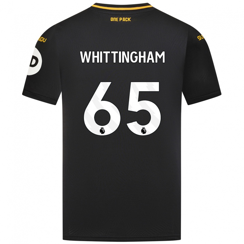 Kandiny Gyermek Matthew Whittingham #65 Fekete Idegenbeli Jersey 2024/25 Mez Póló Ing