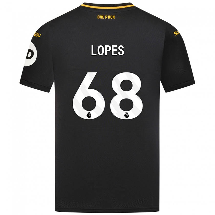 Kandiny Gyermek Leo Lopes #68 Fekete Idegenbeli Jersey 2024/25 Mez Póló Ing