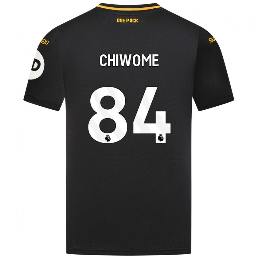 Kandiny Gyermek Leon Chiwome #84 Fekete Idegenbeli Jersey 2024/25 Mez Póló Ing