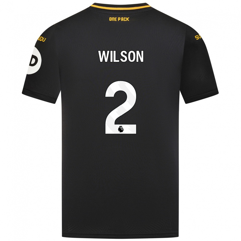 Kandiny Gyermek Ellie Wilson #2 Fekete Idegenbeli Jersey 2024/25 Mez Póló Ing