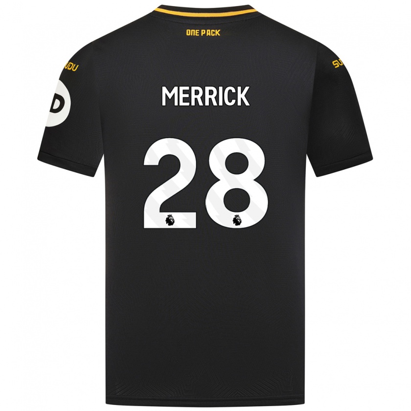 Kandiny Gyermek Beth Merrick #28 Fekete Idegenbeli Jersey 2024/25 Mez Póló Ing