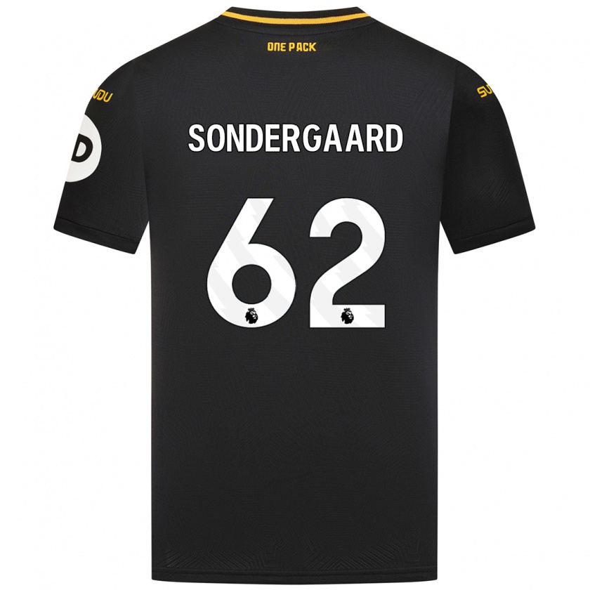 Kandiny Gyermek Andreas Sondergaard #62 Fekete Idegenbeli Jersey 2024/25 Mez Póló Ing