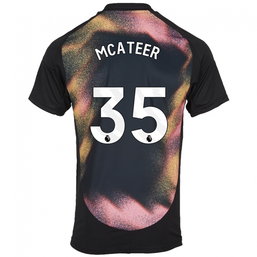 Kandiny Gyermek Kasey Mcateer #35 Fekete Fehér Idegenbeli Jersey 2024/25 Mez Póló Ing