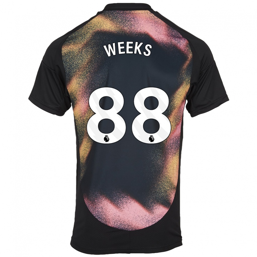 Kandiny Gyermek Tyler Weeks #88 Fekete Fehér Idegenbeli Jersey 2024/25 Mez Póló Ing